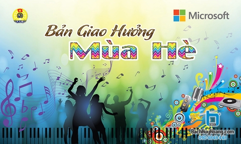 Thiết Kế Backdrop - Phông Sân Khấu - Bản Giao Hưởng Mùa Hè - Microsoft