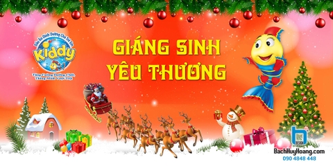 Thiết Kế Backdrop - Phông Sân Khấu - Kiddy Giáng Sinh Yêu Thương