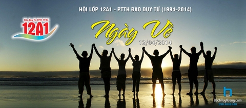 Thiết Kế Backdrop, Phông Sân Khấu - Backdrop họp lớp 12A1 Trường THPT Đào Duy Từ 1994-2014