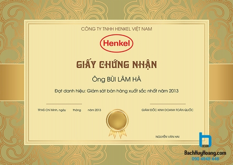 THIẾT KẾ GIẤY CHỨNG NHẬN -  BẰNG KHEN