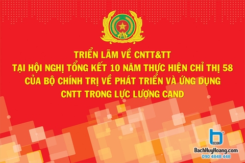 Thiết Kế Backdrop - Phông Sân Khấu - Triển Lãm CNTT&TT Bộ Công An