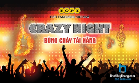 Thiết Kế Backdrop - Phông Sân Khấu - Crazy Night TOPY