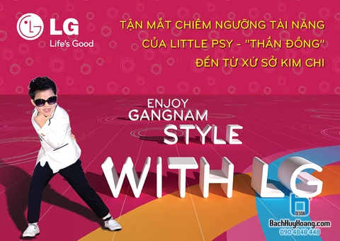 Thiết Kế Backdrop - Phông Sân Khấu - Enjoy Gangnam Style With LG