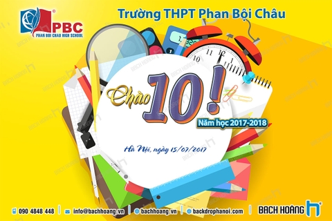 Thiết Kế Backdrop Họp Lớp - Phông Họp Lớp 15 - chào 10