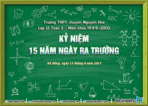 Thiết Kế Backdrop Họp Lớp - Phông Họp Lớp 17