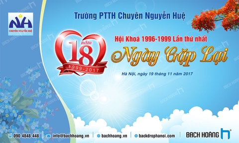 Thiết Kế Backdrop Họp Lớp - Phông Họp Lớp 28 - Ngày Gặp Lại