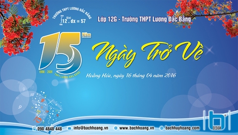 Thiết Kế Backdrop, Phông Sân Khấu - Backdrop họp lớp 12G Trường THPT Lương Đắc Bằng