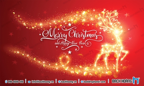 Thiết Kế Backdrop - Phông Noel Giáng Sinh Merry Christmas 104