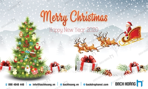 Thiết Kế Backdrop - Phông Noel Giáng Sinh Merry Christmas 115