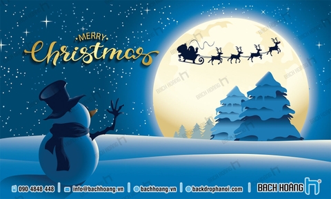 Thiết Kế Backdrop - Phông Noel Giáng Sinh Merry Christmas 120