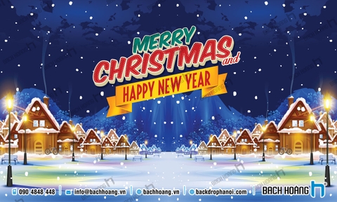 Thiết Kế Backdrop - Phông Noel Giáng Sinh Merry Christmas 84