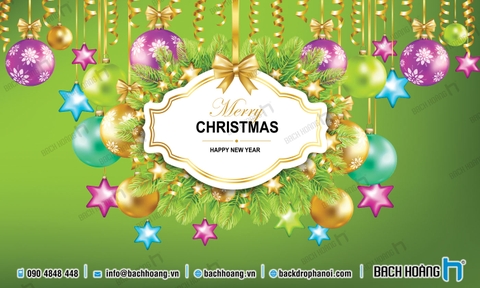 Thiết Kế Backdrop - Phông Noel Giáng Sinh Merry Christmas 86