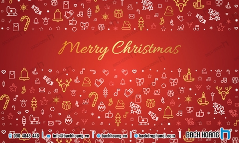 Thiết Kế Backdrop - Phông Noel Giáng Sinh Merry Christmas 87