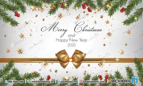 Thiết Kế Backdrop - Phông Noel Giáng Sinh Merry Christmas 88