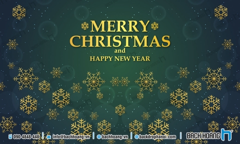 Thiết Kế Backdrop - Phông Noel Giáng Sinh Merry Christmas 89