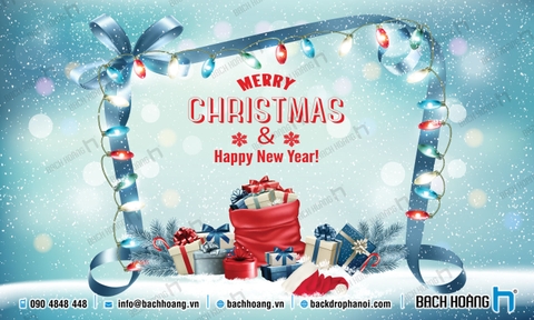 Thiết Kế Backdrop - Phông Noel Giáng Sinh Merry Christmas 91