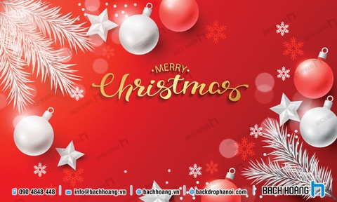 Thiết Kế Backdrop - Phông Noel Giáng Sinh Merry Christmas 95