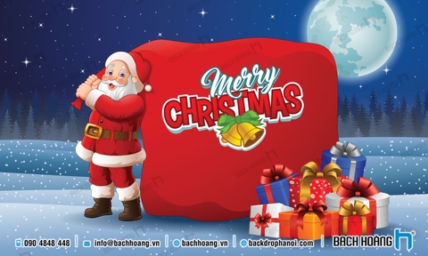 Thiết Kế Backdrop - Phông Noel Giáng Sinh Merry Christmas 96