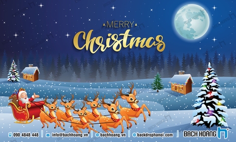 Thiết Kế Backdrop - Phông Noel Giáng Sinh Merry Christmas 99