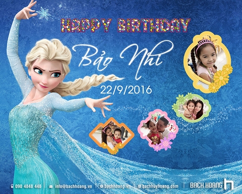 Thiết Kế Backdrop Sinh Nhật - Thiết Kế Phông Sinh Nhật Frozen