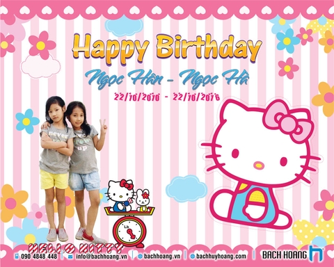 Thiết Kế Backdrop Sinh Nhật - Thiết Kế Phông Sinh Nhật Hello Kitty 03