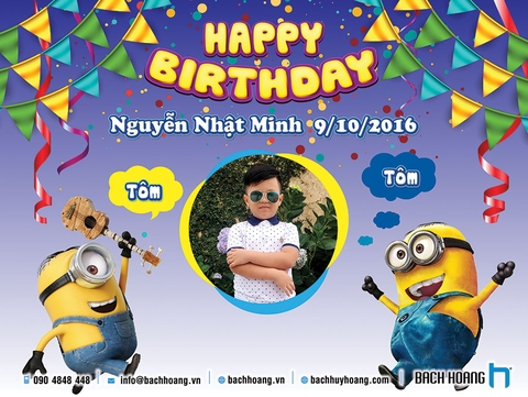 Thiết Kế Backdrop Sinh Nhật - Thiết Kế Phông Sinh Nhật Minions