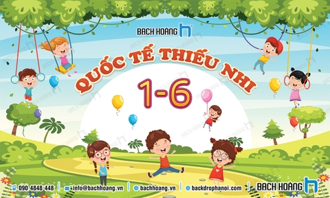 Thiết Kế Backdrop - Phông Quốc Tế Thiếu Nhi 1/6 mẫu 11