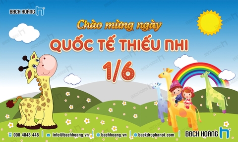 Thiết Kế Backdrop - Phông Quốc Tế Thiếu Nhi 1/6 mẫu 20