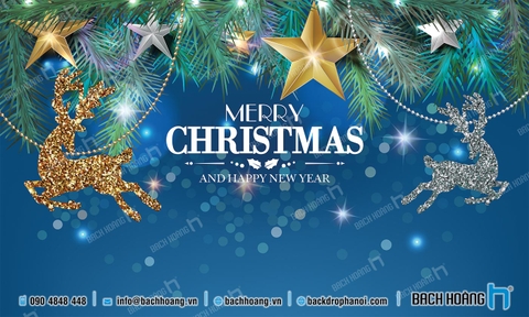 Thiết Kế Backdrop - Phông Noel Giáng Sinh Merry Christmas 03