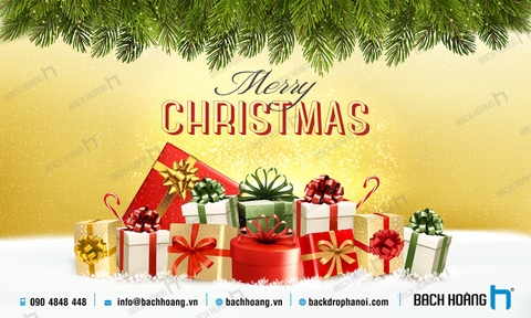 Thiết Kế Backdrop - Phông Noel Giáng Sinh Merry Christmas 05