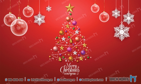 Thiết Kế Backdrop - Phông Noel Giáng Sinh Merry Christmas 12