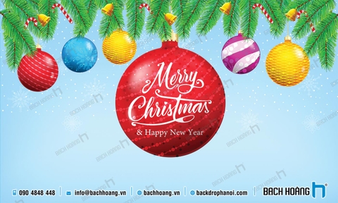 Thiết Kế Backdrop - Phông Noel Giáng Sinh Merry Christmas 13