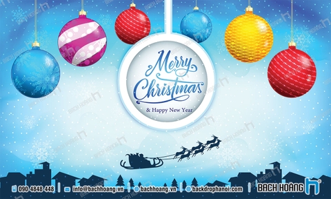 Thiết Kế Backdrop - Phông Noel Giáng Sinh Merry Christmas 14