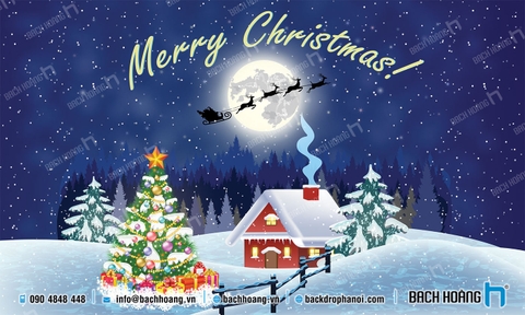 Thiết Kế Backdrop - Phông Noel Giáng Sinh Merry Christmas 15