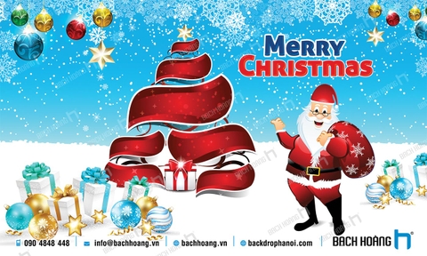 Thiết Kế Backdrop - Phông Noel Giáng Sinh Merry Christmas 27