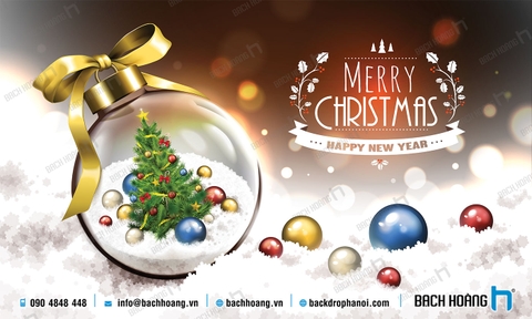 Thiết Kế Backdrop - Phông Noel Giáng Sinh Merry Christmas 30