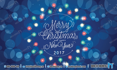 Thiết Kế Backdrop - Phông Noel Giáng Sinh Merry Christmas 48