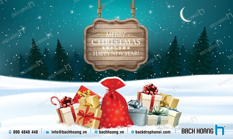 Thiết Kế Backdrop - Phông Noel Giáng Sinh Merry Christmas 55