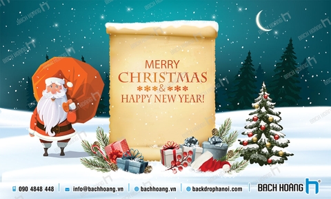 Thiết Kế Backdrop - Phông Noel Giáng Sinh Merry Christmas 56