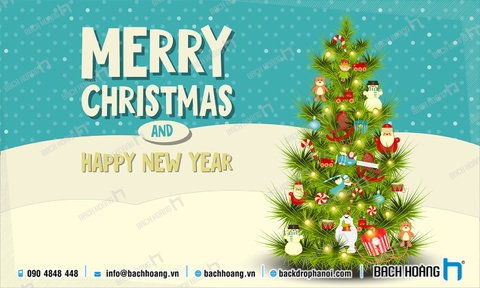 Thiết Kế Backdrop - Phông Noel Giáng Sinh Merry Christmas 57