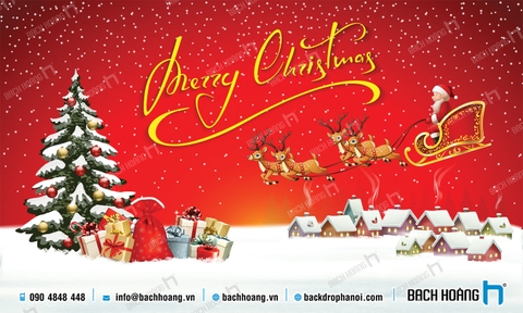 Thiết Kế Backdrop - Phông Noel Giáng Sinh Merry Christmas 58