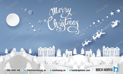 Thiết Kế Backdrop - Phông Noel Giáng Sinh Merry Christmas 59