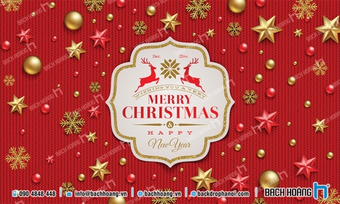 Thiết Kế Backdrop - Phông Noel Giáng Sinh Merry Christmas 62