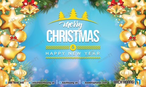 Thiết Kế Backdrop - Phông Noel Giáng Sinh Merry Christmas 65