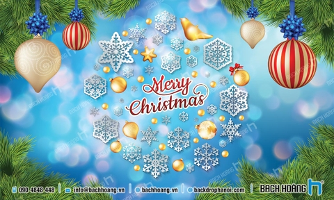 Thiết Kế Backdrop - Phông Noel Giáng Sinh Merry Christmas 66