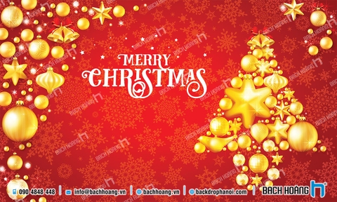 Thiết Kế Backdrop - Phông Noel Giáng Sinh Merry Christmas 67