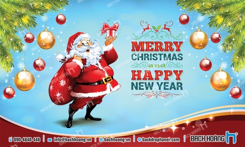 Thiết Kế Backdrop - Phông Noel Giáng Sinh Merry Christmas 78