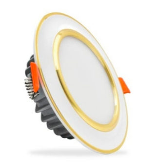 Đèn Led Âm trần SMD Viền vàng (3 màu) DVV 9w- Ms4922