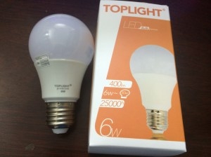 Bóng led 6W trắng Toplight