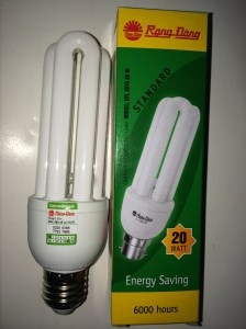 Bóng Compact 20W RĐ trắng E27